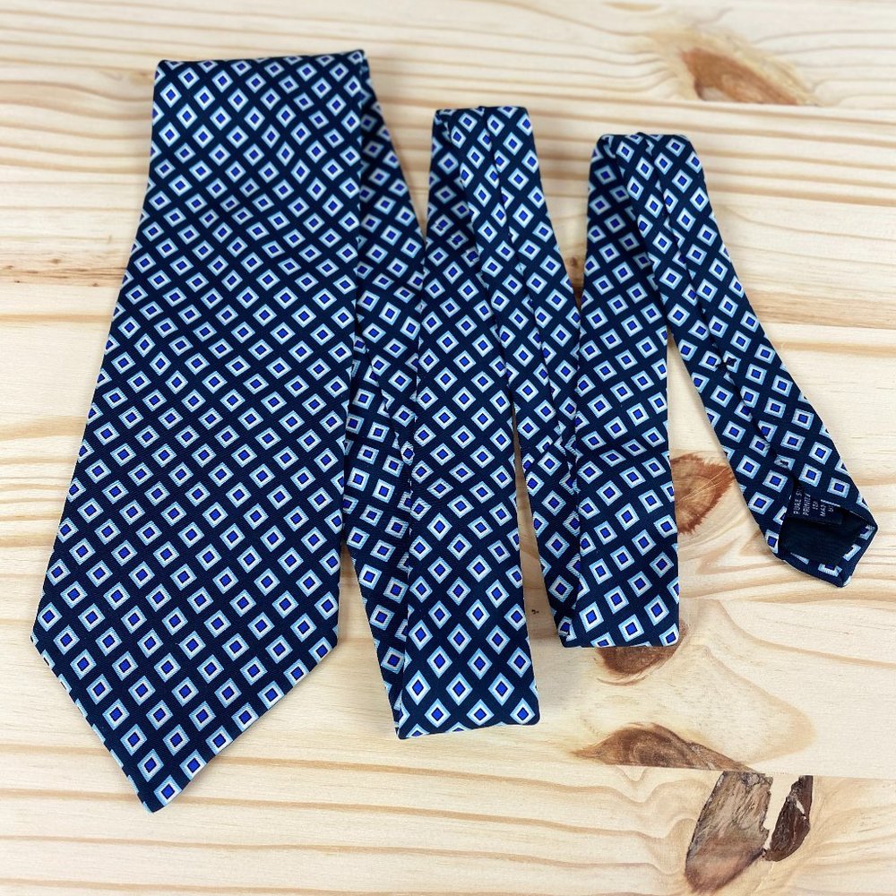 Brooks Brothers Makers Navy Blue Geometric USA Tie